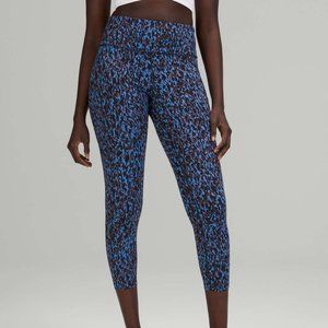 🔥 Lululemon Fast and Free High-Rise Tight 25" Leopard Camo Size 8 NWT